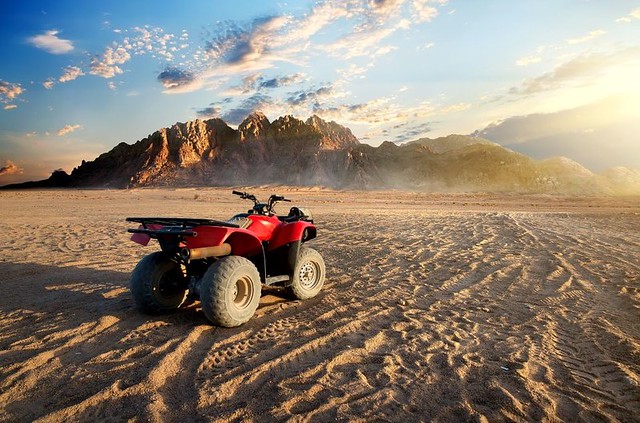 Quad Desert Safari: Excursion to the Eastern Desert Driving a Quad/ATV with Dinner Included from Marsa Alam