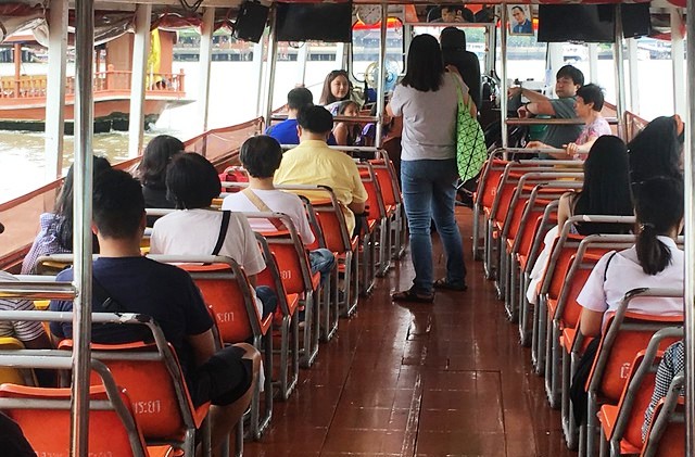 Aboard Chao Phraya Express Boat, Bangkok, Thailand