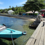Il pier di Pulau Maitara The pier of Pulau Maitara between Ternate and Tidore in the Maluku Archipelago in Indonesia