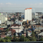 Makassar, Sulawesi View of the city of Makassar from Aston Makassar Hotel in Sulawesi Indonesia