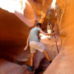 Appare la scala... Approaching the Dryfall of Waterholes Canyon near Page in Arizona