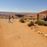 In cima alla collinetta Gazebo on Top of the Hill on Horseshoe Bend Trail near Page in Arizona
