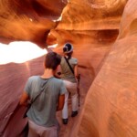 Dentro lo slot! Inside the Slot in Waterholes Canyon near Page in Arizona