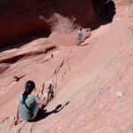 La discesa nel canyon The Descent into Waterholes Canyon near Page in Arizona