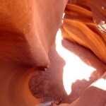 Dall’alto della dryfall The Ladder at the Dryfall of Waterholes Canyon near Page in Arizona