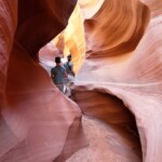 Nuovamente dentro lo slot The Slot of Waterholes Canyon near Page in Arizona