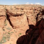 Il Waterholes Canyon dal ponte sulla US 89 Upper Waterholes Canyon from the Bridge on US 89 South of Page in Arizona