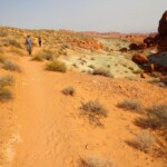 Sabbia e rocce Fire Wave Trail in Valley of Fire State Park in Nevada