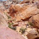 Non farti intimidire... Going down the valley on White Domes Trail in Valley of Fire State Park in Nevada