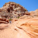 Si cambia direzione The bottom of the White Domes Trail in Valley of Fire State Park in Arizona