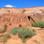 Un Hogan Navajo On Top of Rock Door Mesa West of Monument Valley between Arizona and Utah