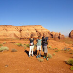 La famiglia al completo Our Family on top of Rock Door Mesa near Monument Valley