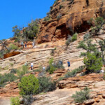 L’unica (piccola) fatica di tutto il percorso Canyon Overlook Trailhead in Zion National Park in Utah