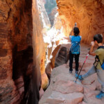 Echo Canyon Echo Canyon along Observation Point Trail in Zion National Park in Utah