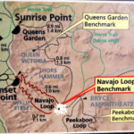 Non manca nemmeno la mappa... Map of Navajo Loop and Queens Garden Trail in Bryce Canyon National Park in Utah