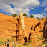 Ci avviciniamo a Sentinel Spire Near Sentinel Spire in Kodachrome Basin State Park in Utah USA