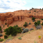 Nel punto più meridionale del sentiero Southern point of Shakespeare Arch and Sentinel Trail in Kodachrome Basin State Park in Utah