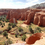 La vista sul fondovalle Valley floor in Kodachrome Basin State Park from Angels Palace Trail in Utah USA