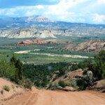 L’ultima ripida discesa… View of Paria River from Skutumpah Road in Grand Staircase Escalante NM in Utah