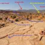 Gran panorama! The desert between the upper exit of Peek-A-Boo and the upper entrance of Spooky slot canyon in the Dry Fork of Coyote Gulch