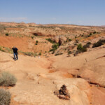Quasi in cima The top of the ravine coming from the Dry Fork of of Coyote Gulch in Grand Staircase Escalante National Monument in Utah USA