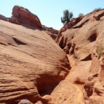L’entrata superiore di Spooky Upper entrance of Spooky Slot Canyon in Grand Staircase Escalante National Monument in Utah USA