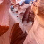 E c’è chi si diverte un mondo... Bring the kids in Peekaboo Slot Canyon in Grand Staircase Escalante NM in Utah USA