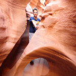 Una magia Small Arch in Peek-A-Boo Slot Canyon the Dry Fork of Coyote Gulch in Grand Staircase Escalante NM in Utah USA main