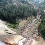 Dal Top di Nevada Fall From the Top of Nevada Fall looking to the Valley Yosemite NP CA USA