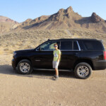 La nostra Tahoe… Chevrolet Tahoe SUV at White Pass on Titus Canyon Road in Death Valley National Park California