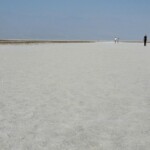 Continuiamo... Start of the most interesting section of Badwater Salt Flats Hike Death Valley National Park California USA