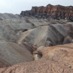 Manly Beacon Manly Beacon from the Badlands Loop Death Valley National Park California USA