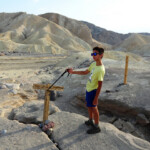 Quindi si va a destra Start of the Badlands Loop Death Valley National Park California USA
