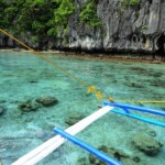 La marea è troppo bassa per proseguire… Low Tide at the entrance of Big Lagoon in Bacuit Bay, Palawan