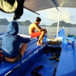 Sulla via del ritorno verso El Nido Sailing in Bacuit Bay Palawan Philippines