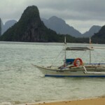 La nostra bangka ci aspetta Sandbank East of Lagen Island Bacuit Bay El Nido Palawan