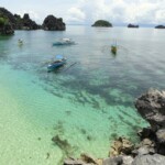 Lahos Island from Matukad Island, Caramoan Peninsula, Camarines Sur, Bicol Region, Philippines