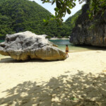Rock formation at Kagbalinad Island, Caramoan Peninsula, Camarines Sur, Bicol Region, Philippines