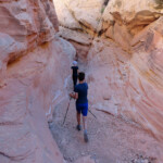 Entrance of the First Slot Section of Little Wild Horse Canyon in the San Rafael Swell Utah USA