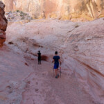 First steps inside Little Wild Horse Canyon in the San Rafael Swell Utah USA