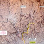 Little Wild Horse and Bell Canyons Map at Little Wild Horse Canyon Trailhead in the San Rafael Swell Utah
