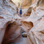 Near the End of the Second Slot Section of Little Wild Horse Canyon in the San Rafael Swell Utah USA