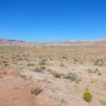 View of San Rafael Swell from the Road to Little Wild Horse Canyon Trailhead Utah USA