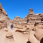 First steps in Valley 2 in Goblin Valley State Park Utah USA