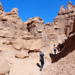 Going up Valley 2 in Goblin valley State Park Utah USA