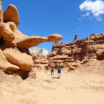 Looking for the Secret Valley 2 in Goblin Valley State Park Utah USA
