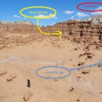 Looking to the First Barrier in Goblin Valley State Park Utah