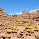 On the way to Secret Valley 2 in Goblin Valley State Park Utah USA