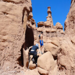 Valley 2 Scrambling in Goblin Valley State Park Utah USA