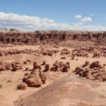 View of Valley 1 from the Parking Area in Goblin Valley State Park Utah USA